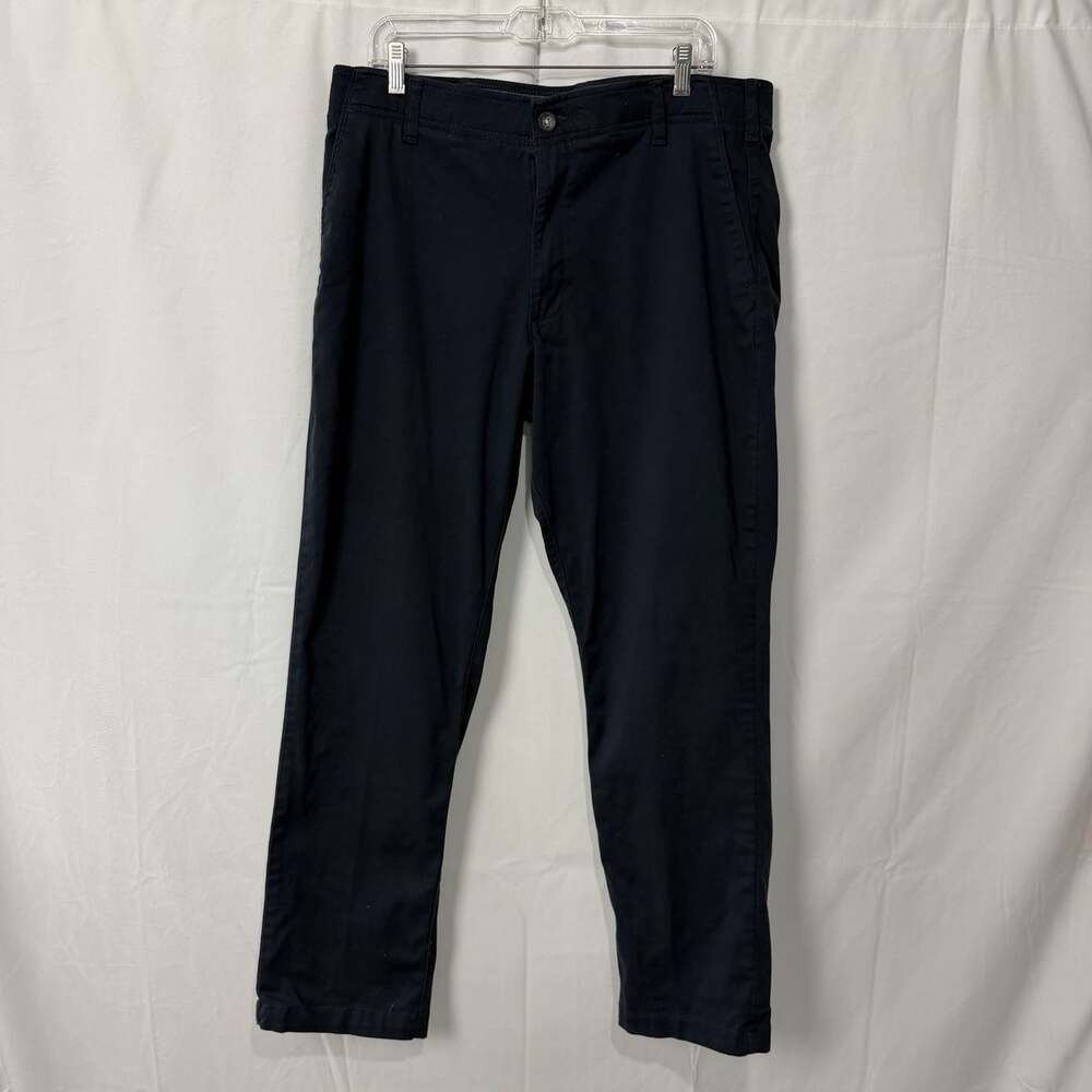 Lee Extreme Comfort Men's Navy Pants 36x32 Relaxed Straight Flat Front